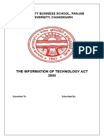 University Business School, Panjab University, Chandigarh: The Information of Technology Act 2000