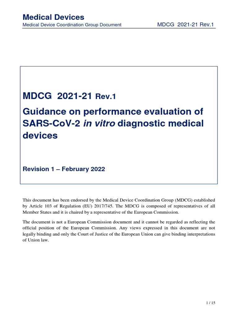 SARS-CoV-2 IVD Performance Guide | PDF | Sensitivity And Specificity ...
