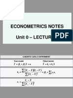 Econometrics - Unit 0 -  Lecture 3
