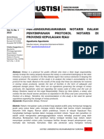 Jurnal-Pertanggungjawaban Notaris Dalam Penyimpanan Protokol Notaris Di Provinsi Kepulauan Riau