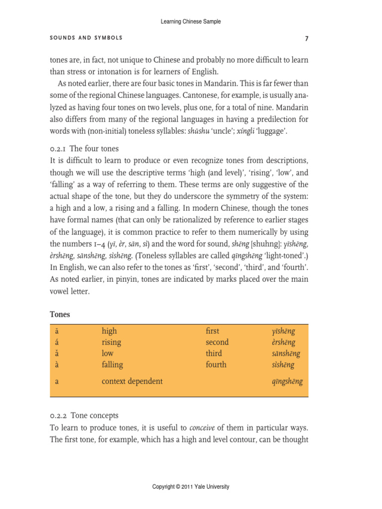 Book 1 4 | PDF | Tone (Linguistics) | Mandarin Chinese