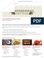 7-Day Mediterranean Diet Plan - Weight Loss Resources