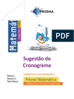 Prisma Matemática Sugestão de Cronograma