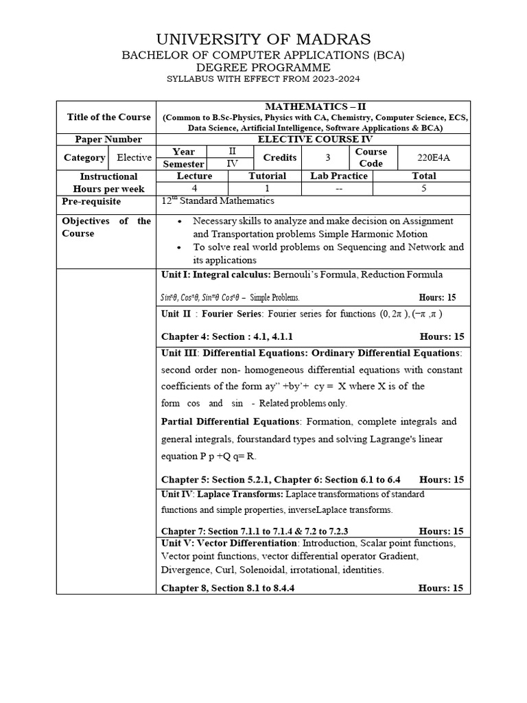 220E4A | PDF | Differential Equations | Partial Differential Equation