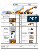 Pick and Carry Crane (F15) Checklist