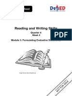 SHS 4th Quarter Reading and Writing Module 3