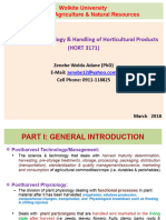 Post Harvest Physiology and Managment