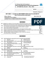 SDM Question Paper Mar 2022