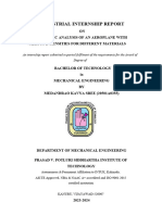 AERODYNAMIC ANALYSIS OF AN AEROPLANE WITH VARIOUS INTENSITIES FOR DIFFERENT MATERIALS