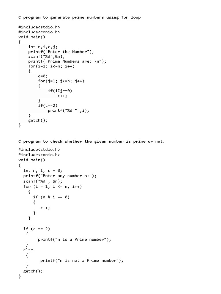C Lab Manual PDF Elementary Mathematics Numbers