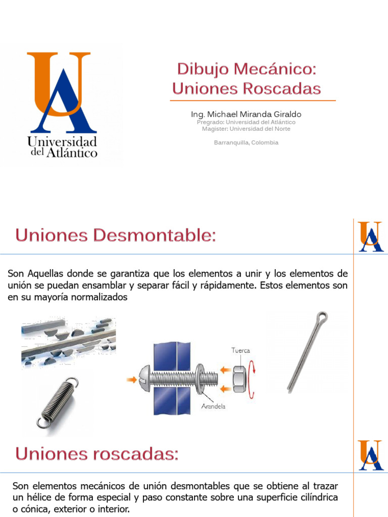 Guía Completa de Tipos de Roscas | PDF | Tornillo | Tuerca (Hardware)