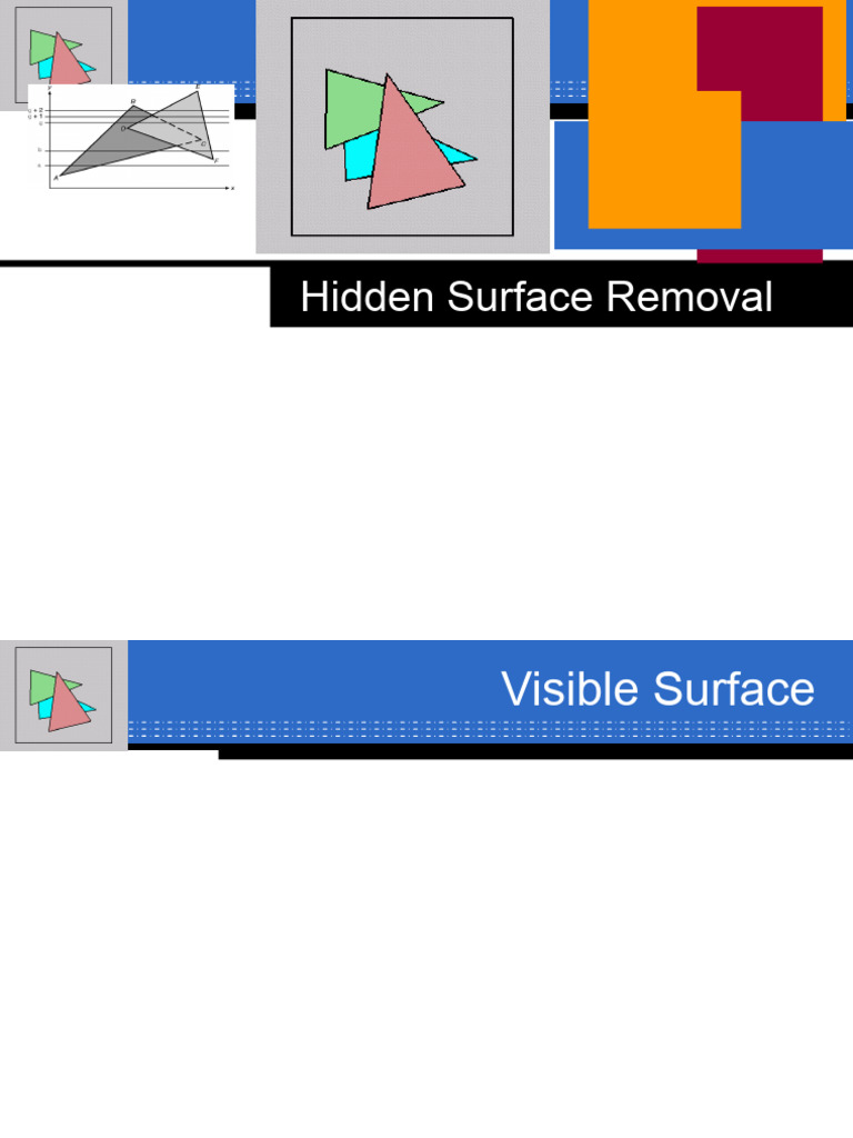 Hidden Surface Removal | PDF | Computer Graphics | Algorithms