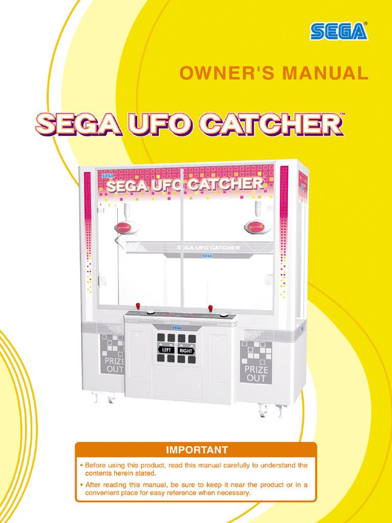 Sega UFO Catcher Operation Manual | PDF | Ac Power Plugs And  display picture 1
