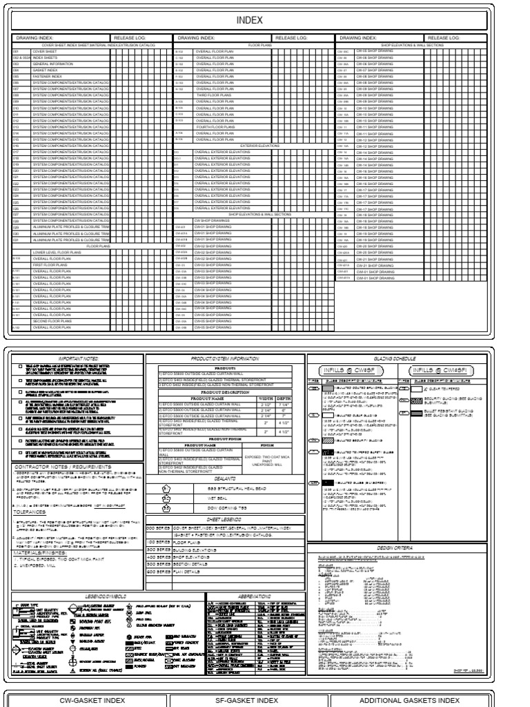 CW Shop Drawings and Specifications | PDF | Screw | Building Materials