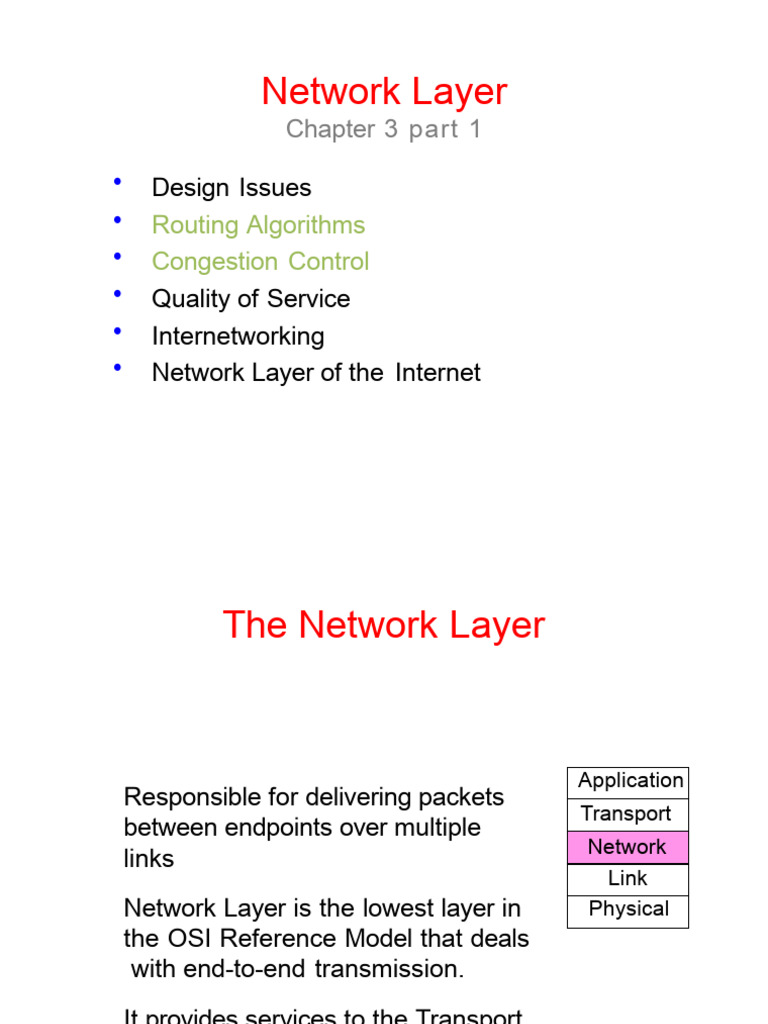 Network Layer: Design, Routing & Control | PDF | Routing | Ip Address