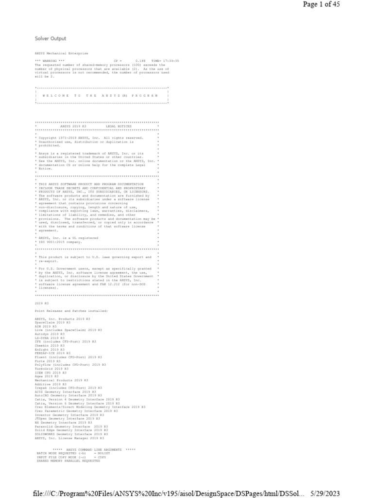 Solver Output | PDF | License | Computing