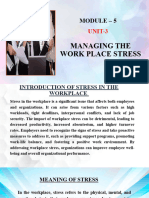 Managing the work place stress (1)...