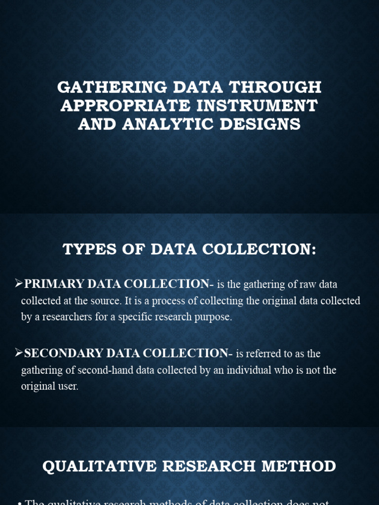 Data Gathering Instruments Overview | PDF | Qualitative Research | Data