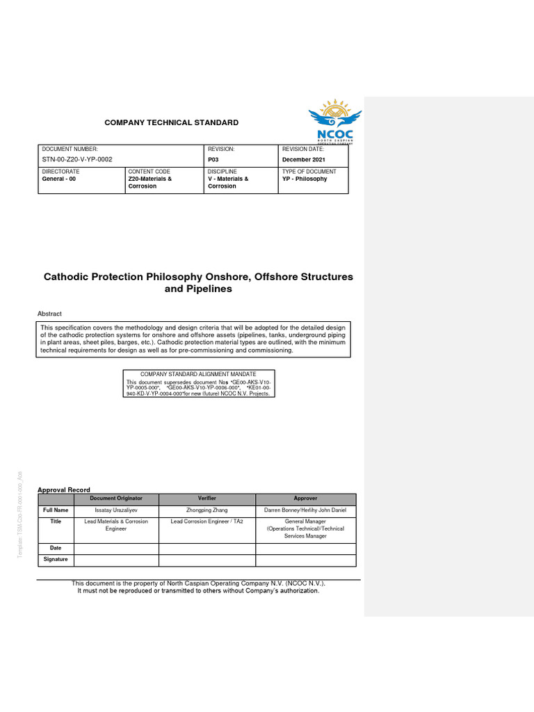 Cathodic Protection Standards for Assets | PDF | Anode | Materials