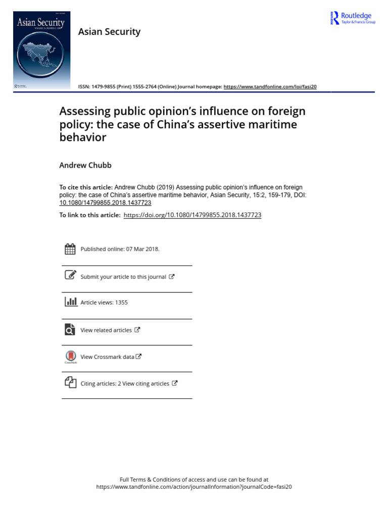 Assessing Public Opinion's Influence On Foreign Policy The Case of ...