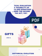 Critical Evaluation of Taxability of Gifts and Donations Under The Income TAX ACT, 1961