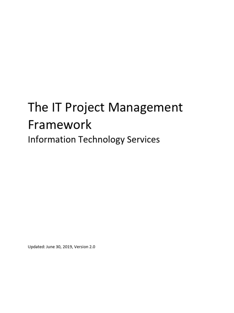 IT Project Management Framework Guide | PDF | Project Management | Business