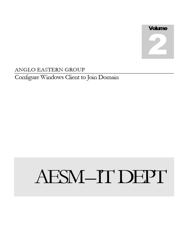 Add Windows Client to Domain Guide | PDF | Password | Microsoft Windows
