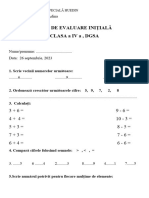 Test Initial Matematica