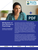 Iie Bachelor of Arts Honours in Psychology Full Time Factsheet 2024 v1