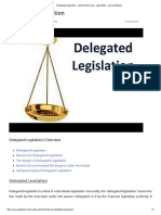 Delegated Legislation - Administrative Law - Legal Bites - Law and Beyond