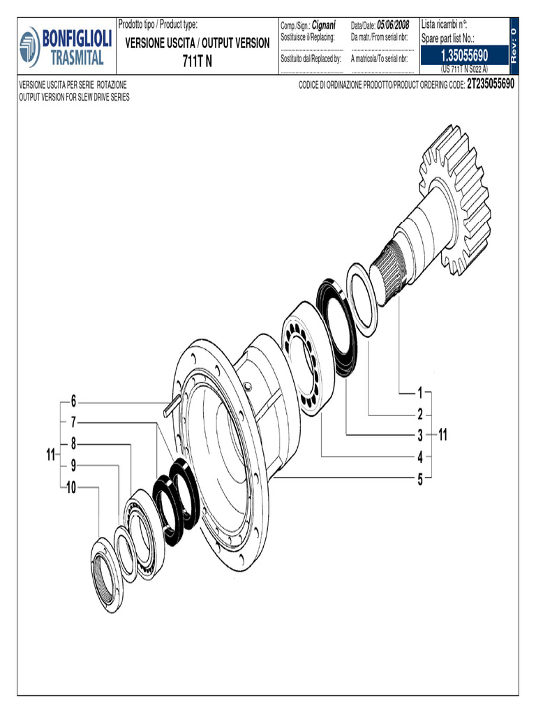 Versione Uscita / Output Version 2T235055690: Cignani 05/06/2008 | PDF