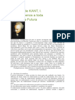 Resumo de KANT, I. Prolegômenos A Toda Metafísica Futura