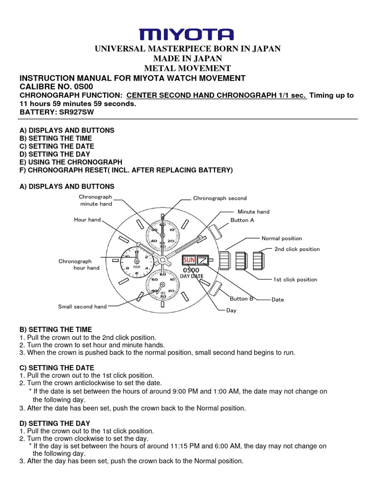 Wrist Watch Setting | PDF | Watch | Portable Tools