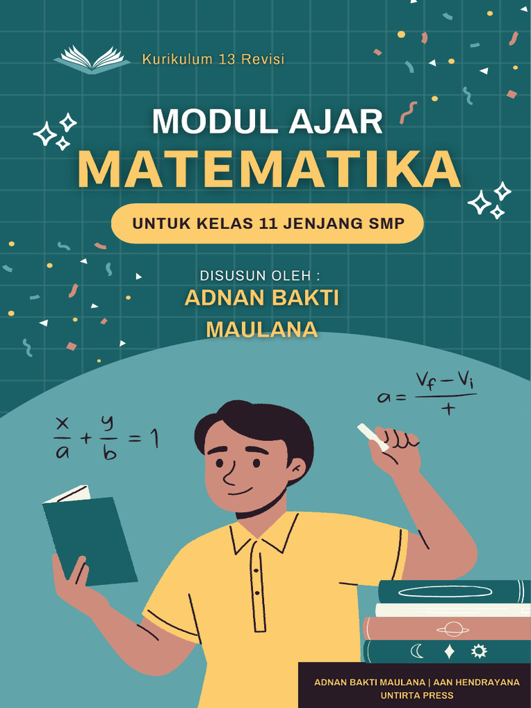 Hijau Ilustrasi Sampul Buku Modul Ajar Matematika Sekolah Menengah | PDF