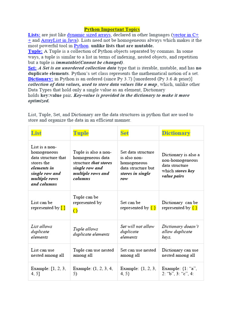 Python Notes | PDF | Programming Paradigms | Computer Science