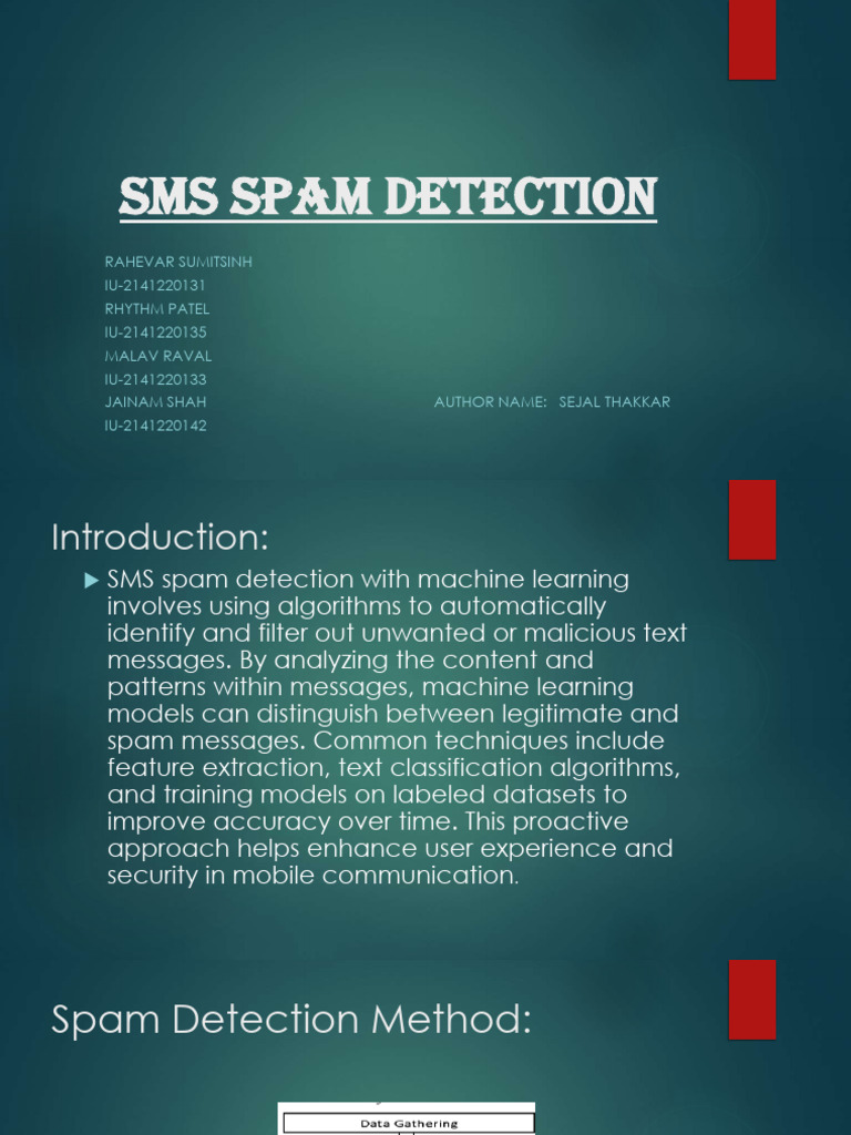 SMS Spam Detection 1 | PDF | Spamming | Machine Learning