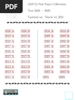 AMC12 - American Mathematics Competitions - 2000 to 2020 by