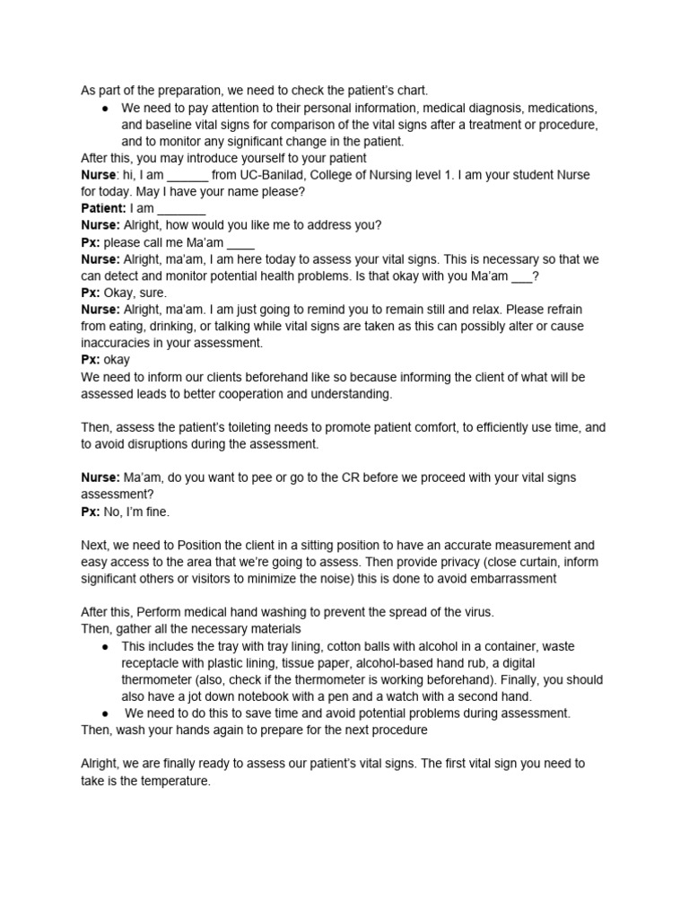 Vital Signs Assessment Guidelines | PDF | Pulse | Medical Specialties