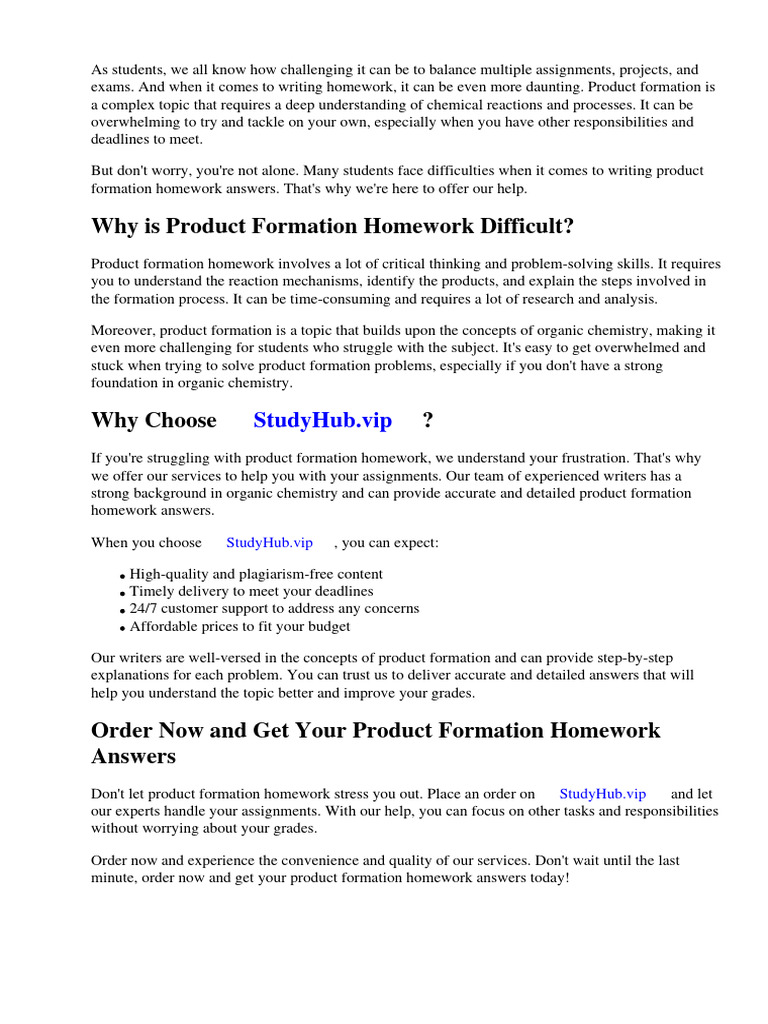 Product formation homework answers pdf homework cold war