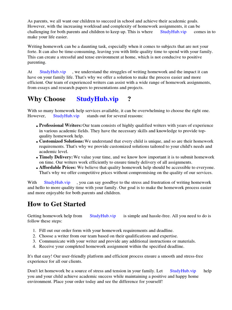 Homework Help For Stress Free Parenting Pdf Homework Parenting