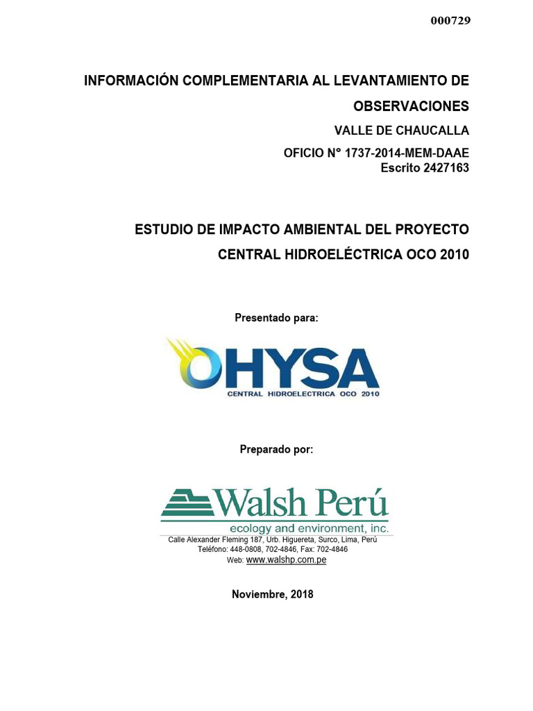 Eia Hidroelectrica | PDF | Vino | Evaluación de impacto ambiental