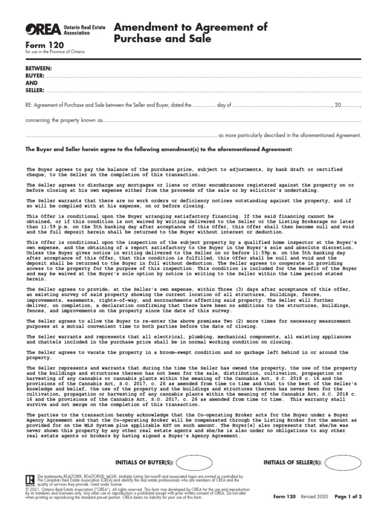 suspension of listing agreement ontario