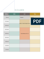 Class Schedule Template V1 - ES