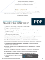 Temario Oficial Tecnología - Oposiciones Secundaria - CEN