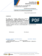 Certificaicon POA 14 - Mantenimiento Vehiculo Liviano