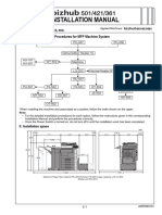 Installation Manual: I. Outline of Installation Procedures For MFP Machine System