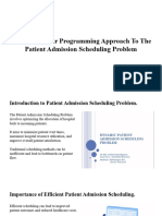 A Mixed Integer Programming Approach To The Patient Admission Scheduling Problem
