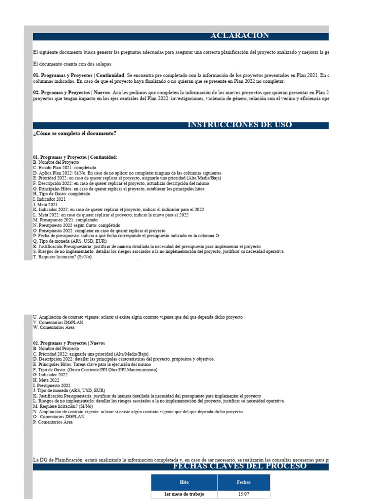 Planificación de Proyectos 2022 | PDF | Presupuesto
