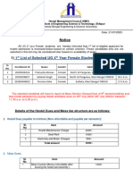 1st List of Selected UG 4th Year Female Students