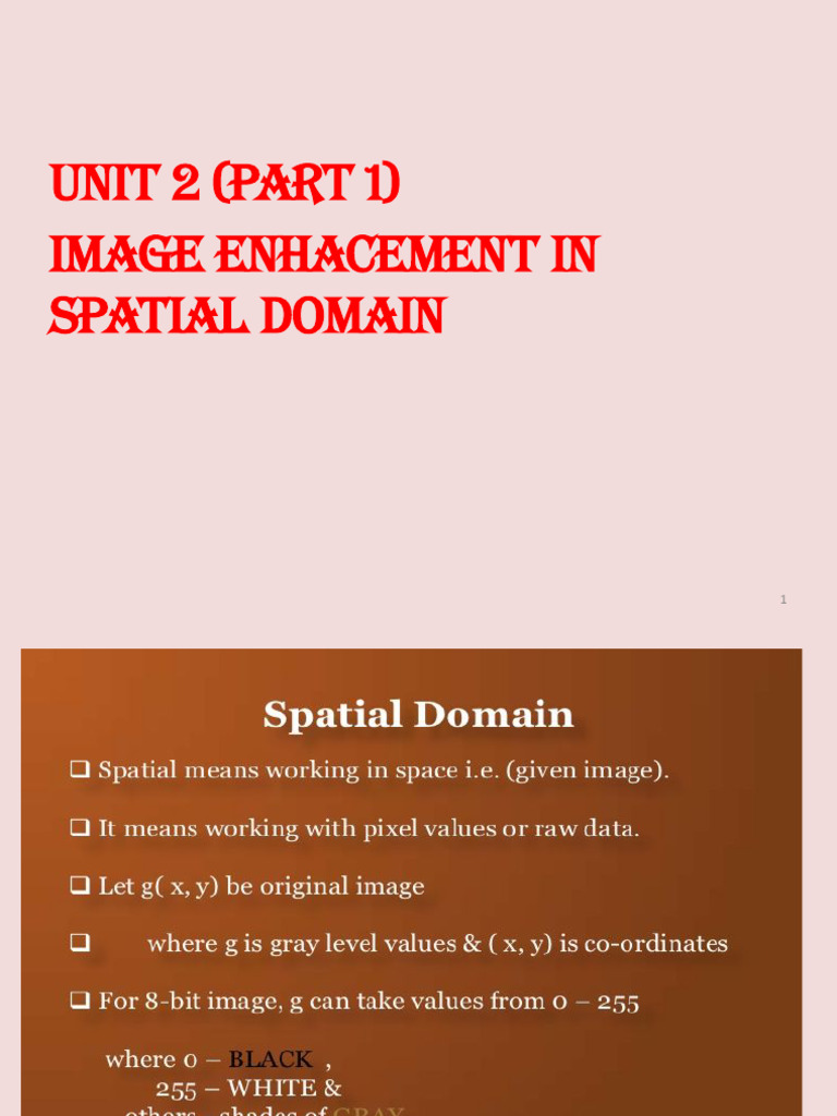 Unit2 - Spatial - Domain - Enhacement (Part 1) | PDF | Digital Signal ...